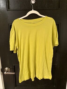 Lululemon women’s All Yours tee bright chartreuse color